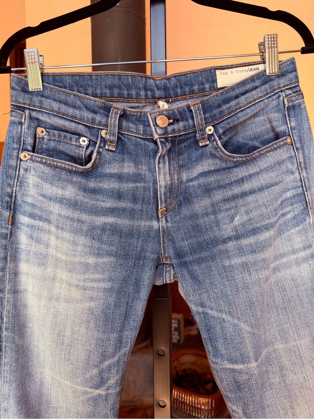 #340- rag & bone Dre Low Rise Slim Boyfriend Ankle Jeans - Picture 5 of 12